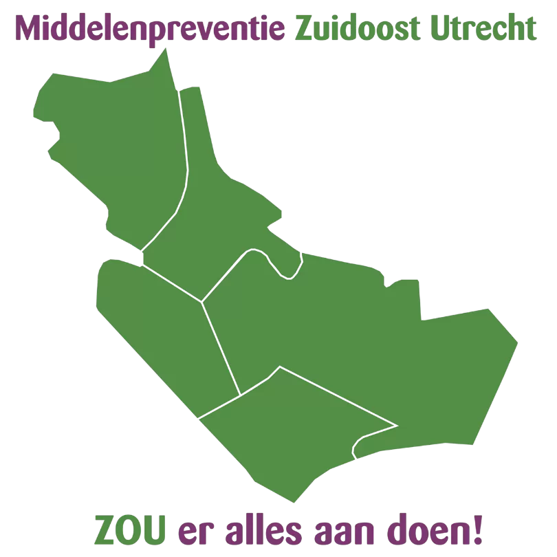 Logo van ZOU met daarop een groen regiokaartje van Zuidoost Utrecht